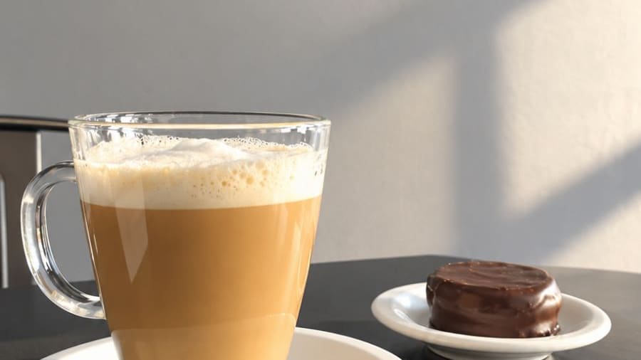 Café con leche y alfajor